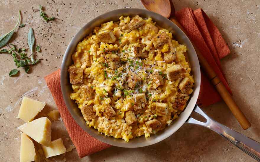 Tofu and Pumpkin Risotto